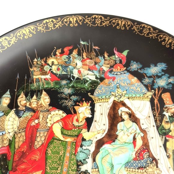 Vintage Russian Legends 1989 Plate Titled "The Golden Cockerel" by Tianex - Picture 3 of 9